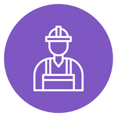 Worker Line Icon