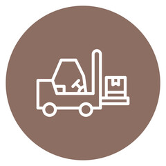 Fork Lift Line Icon