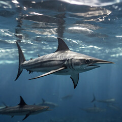 Obraz premium Marlin Pelagic Expedition into the Oceanic Realms of Elegance and Conservation Triumphs ai generated