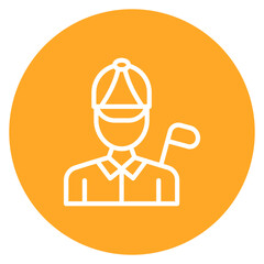 Golf Coach icon vector image. Can be used for Golf.