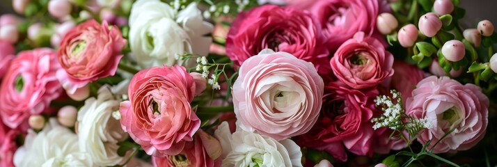 A wonderful bouquet of flowers in shades of pink and white. A harmonious and elegant combination of floral shades