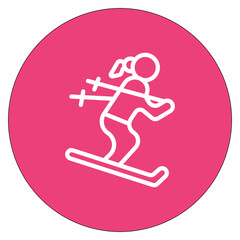 Skier Female icon vector image. Can be used for Ski Resort.
