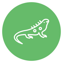 Iguana icon vector image. Can be used for Rainforest.