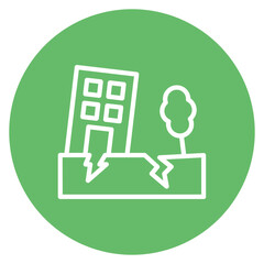 Earthquake icon vector image. Can be used for Public Services.