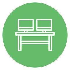 Dual Monitors icon vector image. Can be used for Coworking Space.