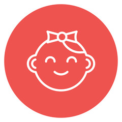 Baby girl icon vector image. Can be used for Maternity.