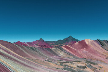 A view of the valley in Vinicunca 