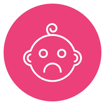 recommend clip art: Angry Baby icon vector image. Can be used for Maternity.