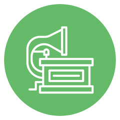 Gramophone icon vector image. Can be used for Artist Studio.