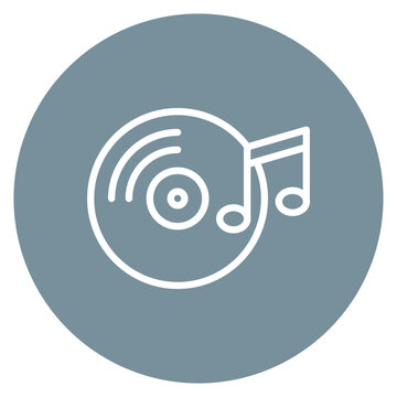 Music Album icon vector image. Can be used for Artist Studio.