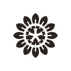 Passiflora Flower - Black Fill