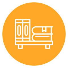 Bookshelf icon vector image. Can be used for Nursing Home.