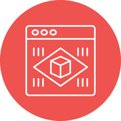 Augmented Reality Line Color Icon
