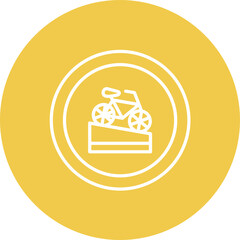 Hill Road Line Color Icon