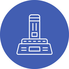 Virtual Joystick Line Color Icon