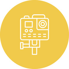 Action Camera Line Color Icon