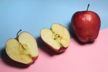 pieces of several apples