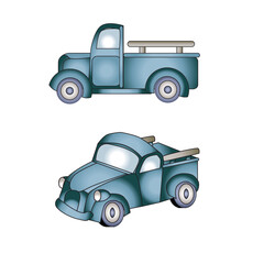 Farmers Truck Vector Illustration and Sign