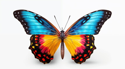 Beautiful butterfly isolated on white background. AI Generative.