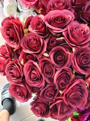 bouquet of red roses blooming beauty nature 