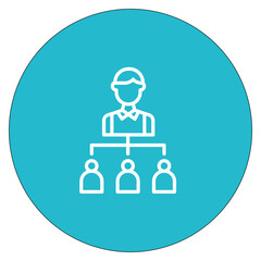 Group Leader Line Color Icon