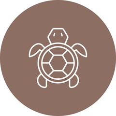 Turtle Line Color Icon