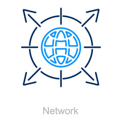 Network and connection icon concept