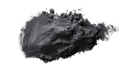 Charcoal Powder Suspended in Captivating, Weightless Intricacy Isolated on a Transparent Background PNG