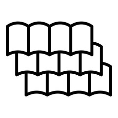 Roofing Tiles Line icon