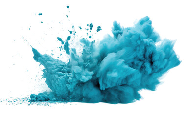 Aquamarine Powder Unleashes Depths of Sublime Radiance Isolated on a Transparent Background PNG
