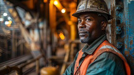 male worker at work in construction