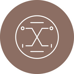 Fototapeta premium Fuzzy Logic Line Icon