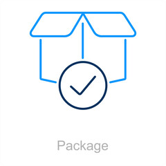 Package and parcel icon concept