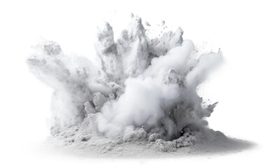 White Powders in Explosive Display, Evoking Nautical Radiance Isolated on a Transparent Background PNG