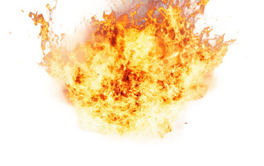 Fototapeta na wymiar A Dazzling Display of Fire Explosion Ignites with Mesmerizing Sparks Isolated on a Transparent Background PNG