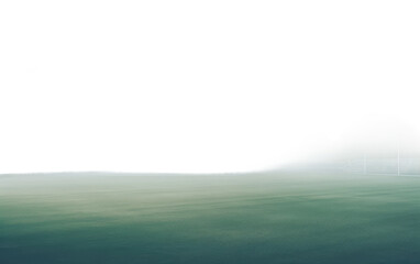 The Silence of a Cricket Ground Shrouded in Mystical Fog Isolated on a Transparent Background PNG