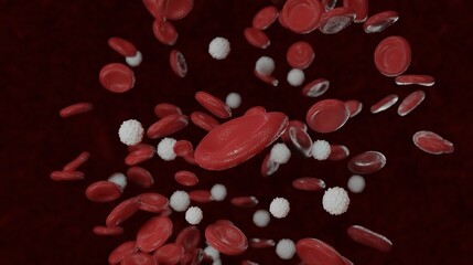 3d rendered medically accurate illustration of 
too many white blood cells due to leukemia
