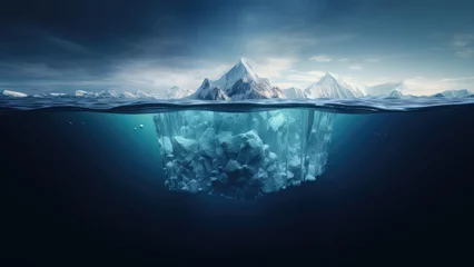 Gordijnen Ocean Chill: A Visual Encounter with an Atlantic Iceberg © Dis