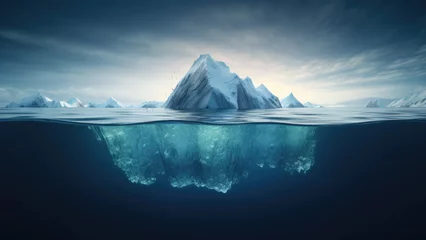 Raamstickers Arctic Spectacle: Photographing an Iceberg in the Atlantic Ocean © Dis