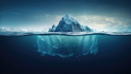 Poster Glacial Grandeur: A Photo of an Iceberg in the Atlantic © Dis