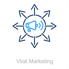 Viral Marketing and advertisement icon concept