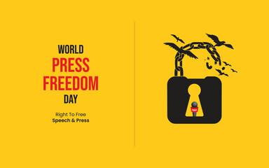 World Press Freedom Day, banner, poster, social media post, vector illustration, awareness, observance, May 3, banner, brochure, flyer, stop racism, humanity, equality, diversity, inclusion