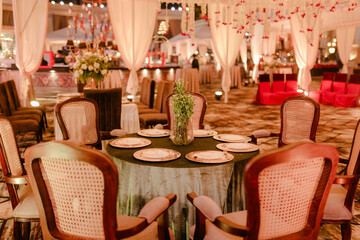 Beautiful romantic elegant wedding decor