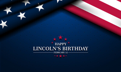 Happy Lincoln's Birthday February 12 Background Vector Illustration 