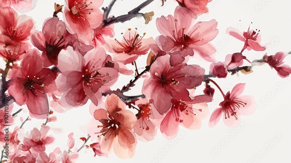 Poster A close-up view of a bunch of flowers growing on a tree. This image can be used to add a touch of nature and beauty to any project