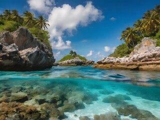 turquoise waters of the Caribbean
