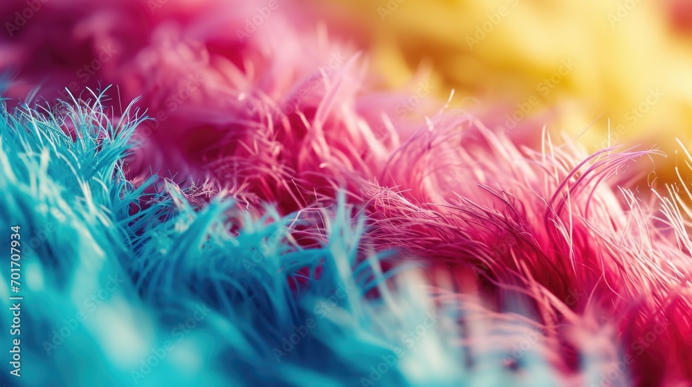Aufkleber a close up of a bunch of colorful feathers. suitable for various creative projects