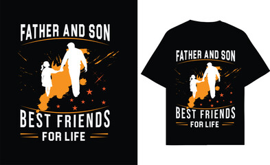 Fathers-Day t-shirt design, Typography and colorful t-shirt design, Son and daughter love, Dad design, Daddy or papa t-shirt design.