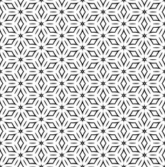 Abstract Seamless Geometric Pattern. Black and White Texture.