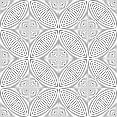 Abstract Seamless Geometric Checked Black and White Pattern.